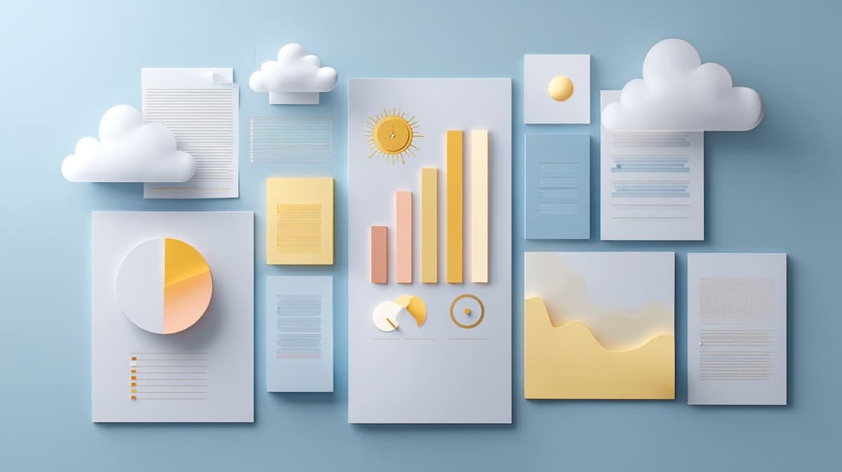 Illustration showing AI applications across different industries